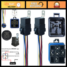 2 Pack 40/30 AMP Waterproof 12V DC Relay Kit with Heavy-Duty Pigtail, 5-PIN SPDT