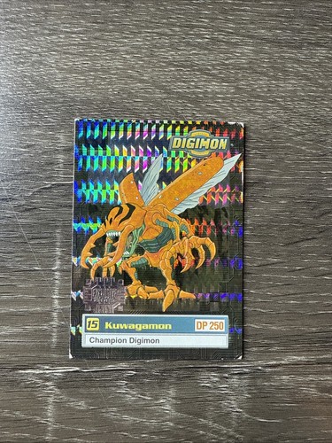 1999 Upper Deck Deck Digimon Trading PARALLEL PRISM Card - MISS PRINT - Picture 1 of 3