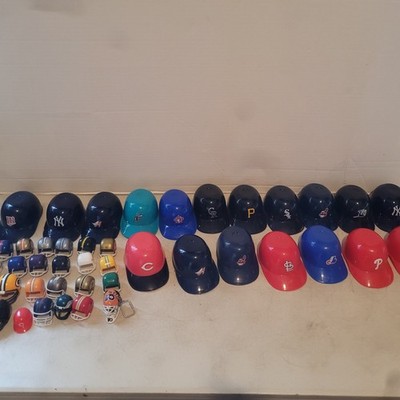 18 Mini MLB Baseball Batting Helmets 20 Mini NFL Helmets Diffrent Sizes