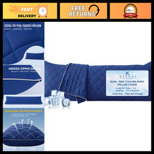 Cooling Body Pillow Cover - Quilted Pillowcase for 20x54 Inch Body Pillow