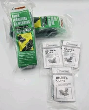 2 Frost King 39'x2-1/4" Chair Webbing PW39G & 3 Packs Re-Web Clips-