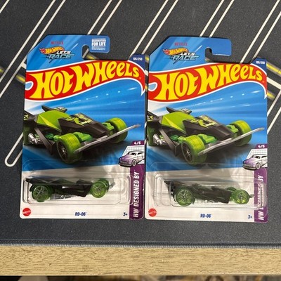 Hot Wheels 2025 Mainline Acceleracers RD-06 Green Deco Color Variation. Lot of 2