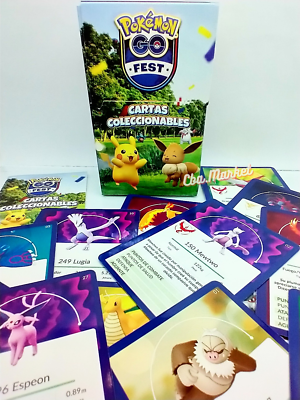 POKEMON GO FEST Trading Cards Box + 10 Sealed Packs RARE with 82 Trading Cards POKEMON GO FEST Trading Cards Box + 10 Sealed Packs RARE with 82 Trading Cards