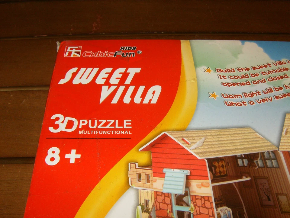 Nuevo, Sellado Sweet Villa Rompecabezas 3D 84 Piezas LUMINACIÓN LED Casa de Muñecas Hágalo Usted Mismo Foto 2 de 4