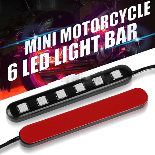2PCS 5" Universal Flexible Motorcycle Red LED Brake Turn Signal Tail Light Strip - Foto 2 di 7