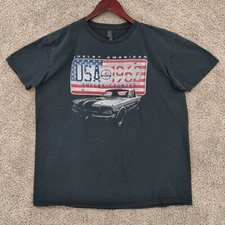 Anvil Ford Mustang Shelby T Shirt Mens XL Black Short Sleeve Cars Muscle