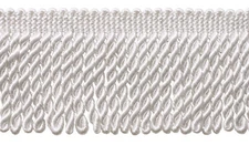 Bright White 3" Bullion Fringe Trim First Snow [By The Yard]