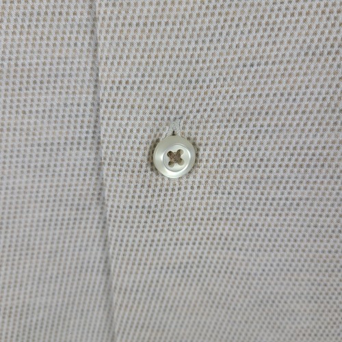 David Donahue Dress Shirt Mens 16 M/L Tan Brown Geometric Fusion Button Up - Picture 3 of 10
