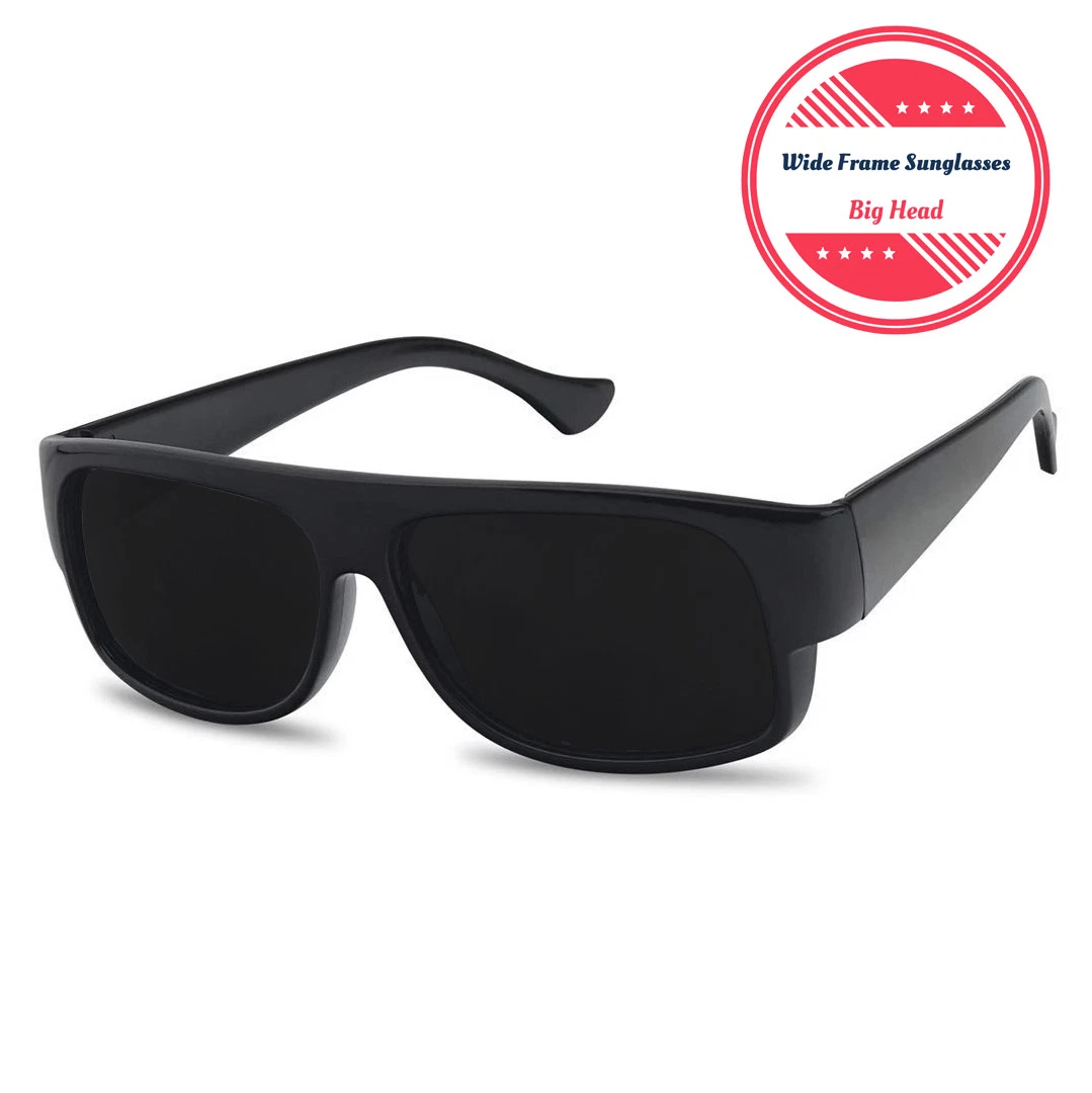 XL Large Super Dark OG Cholo Wide Frame Loc Sport Driving Sunglasses Men