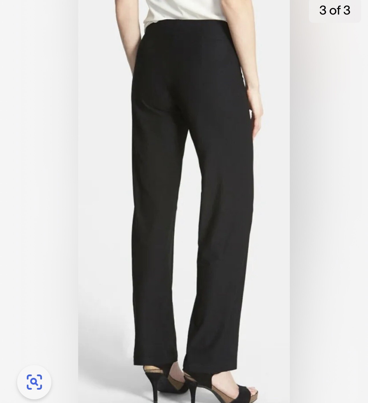 Eileen Fisher Womens Black Dress Pants Slacks Trousers Stretch Size