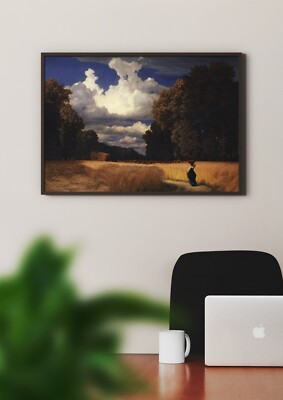Robert Zünd: Die Ernte. Giclée Druck Fine Art Print/Poster Luxus Geschenk