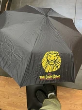 Lion King Kion The Musical Broadway Show Black Umbrella W/ Case Simba Rare