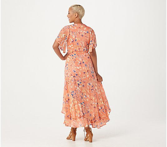 Haute Hippie Tribe 'Luna' Wrap Maxi Dress-Red Floral-Large A370016 NEW |  eBay