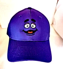 McDonalds Restaurant Grimace Face Purple Fast Food Baseball Cap Hat New OSFM