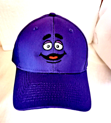 McDonalds Restaurant Grimace Face Purple Fast Food Baseball Cap