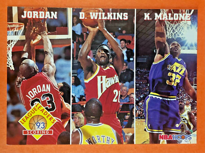 1993 NBA Hoops League Ldrs-Scoring Michael Jordan/Dom. Wilkins/Karl Malone #283