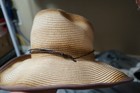 SUNDANCER S/M women's distressed straw look sun hat with hat strap  — photo 6