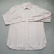 Burberry London Nova Check Dress Shirt Men's Large Pink Plaid Button Up Designer