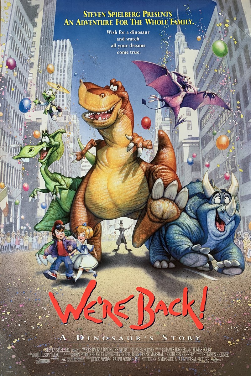 WE'RE BACK! A DINOSAUR'S STORY MOVIE POSTER 1 Sided ORIGINAL 27x40