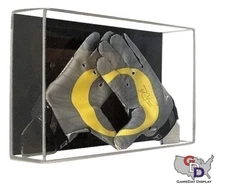 Acrylic Football Glove Display Case Wall Mount UV Protectant NFL NCAA Full Size