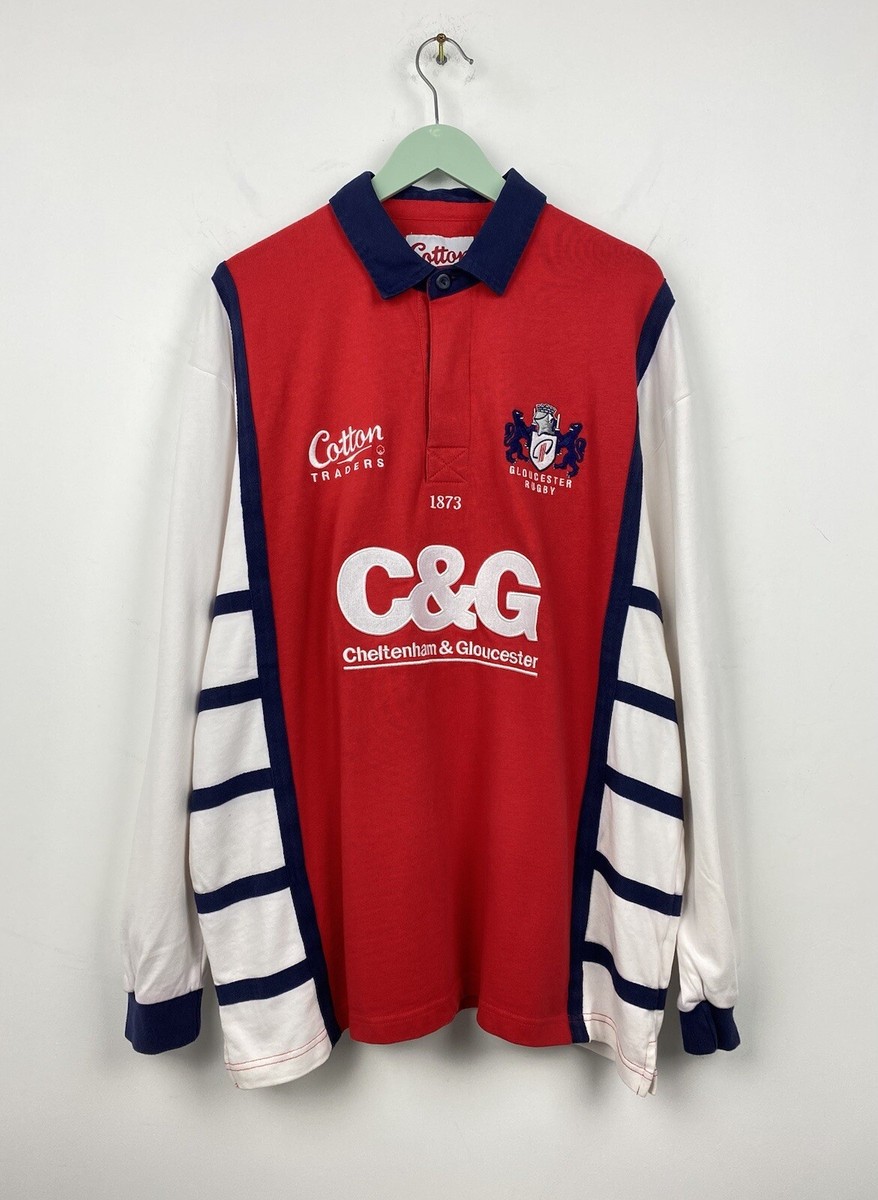 Maillot à manches longues Gloucester Rugby 2005-2007 Rugby Union Coton