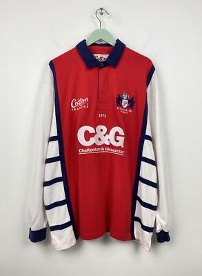 Gloucester Rugby Shirt Jersey 2005 2006 2007 Cotton Traders Size L