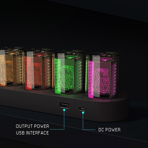 LED Nixie Röhrenuhr RGB Digital Vintage Uhr für Home Desktop Deko Geschenk DIY - Bild 3 von 13