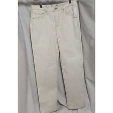 NWT Seven7 Slim Straight Jeans Button  Zipper 'Bone' Size 10
