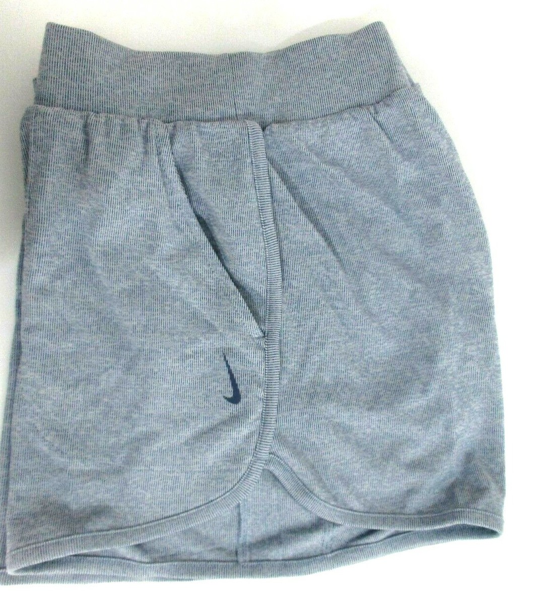Nike Women's Ribbed Shorts Nike Yoga Blue w/ strips w/pockets CQ8838 491 |  eBay