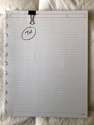 TUL Custom Note-Taking System Discbound Refill Pages, 8.5''x11'', 50 Sheets, White