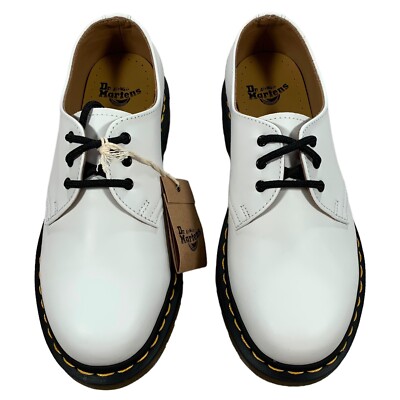 Dr. Martens 1461 Bex White Smooth Leather Low Top Oxford Shoes Sz