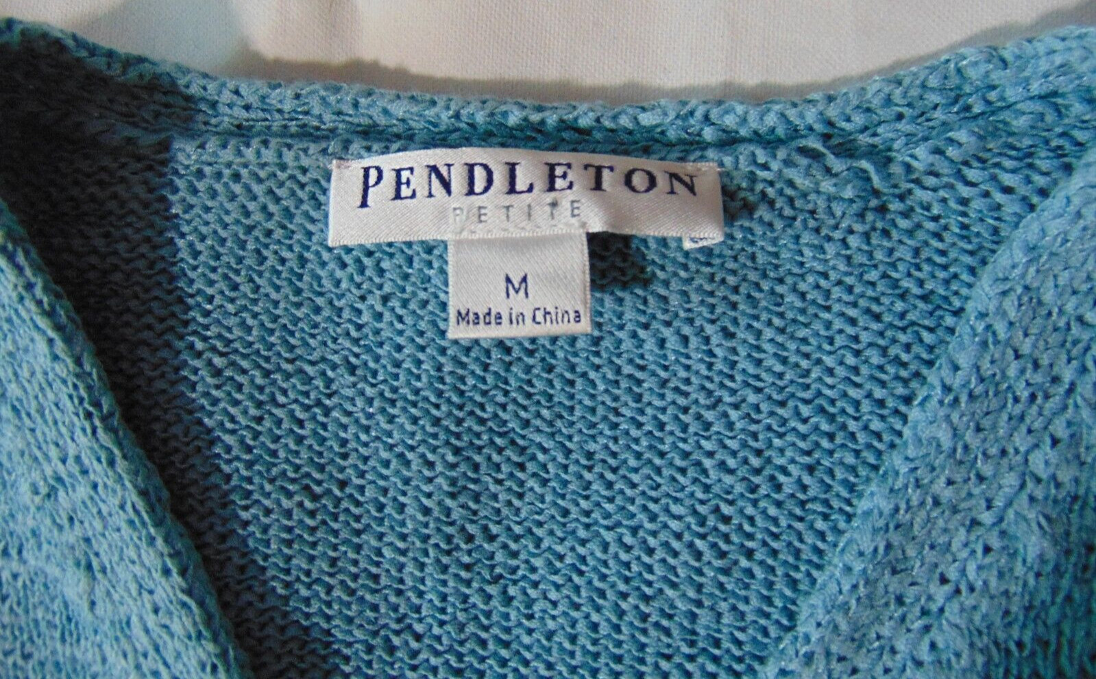 Pendleton aqua blue button down cardigan knit swe… - image 5