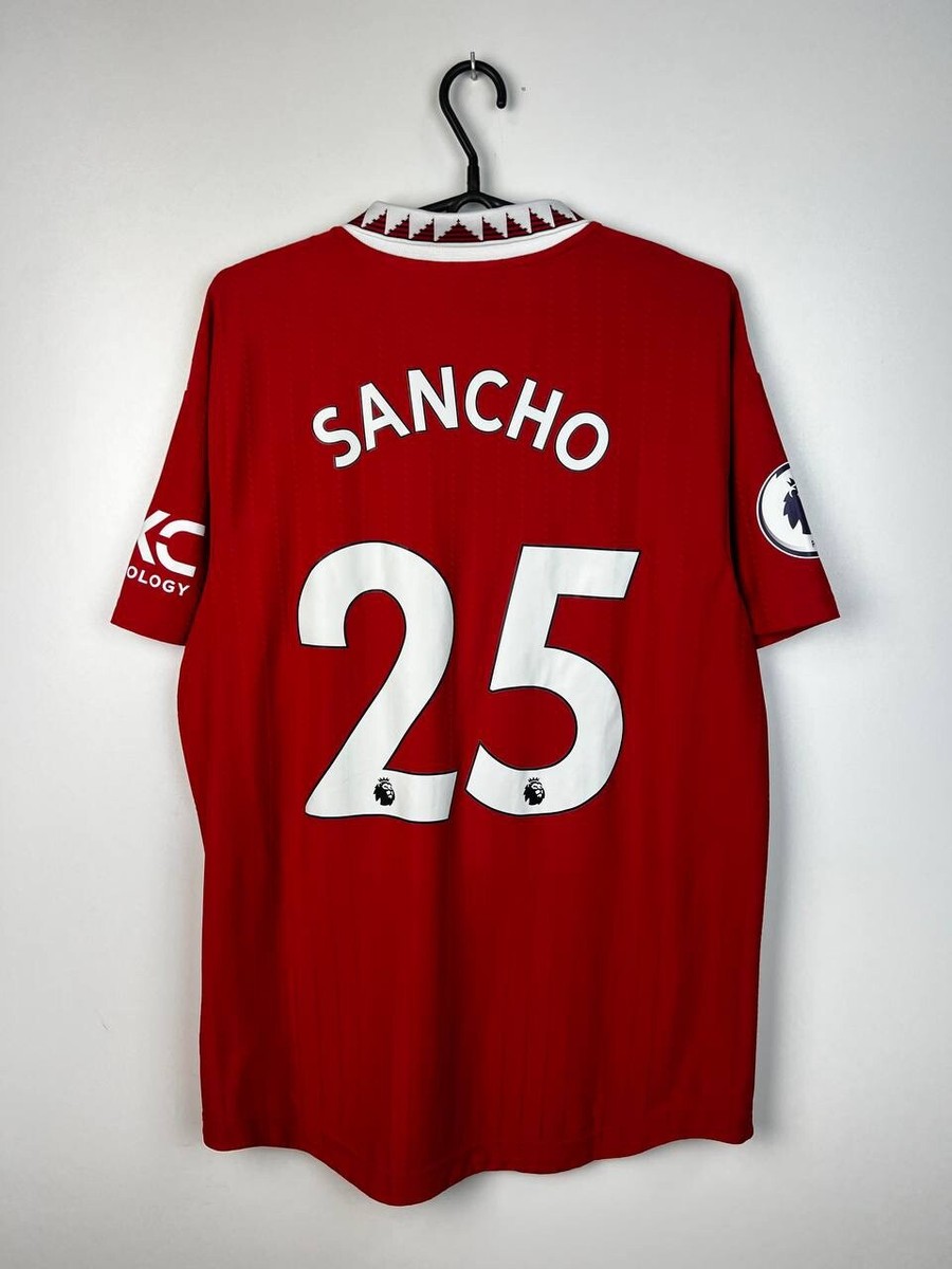 Manchester United Adidas Sancho #25 22/23 jersey home size L