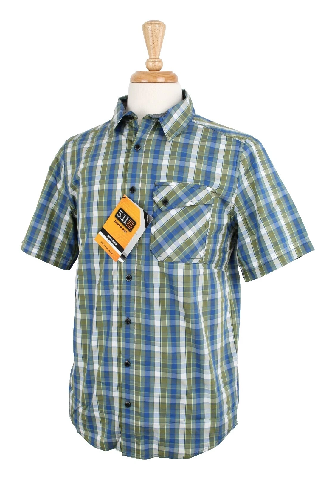5.11 Tactical Polyester Short Sleeve Casual Button-Down Shirts for Men