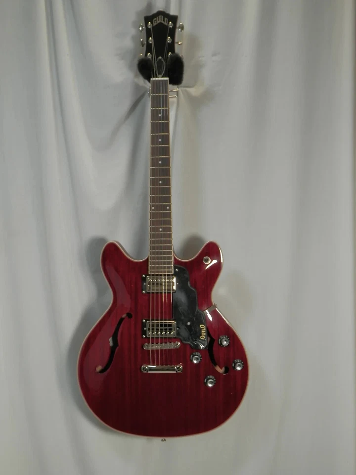 Guild Starfire I DC Cherry Double-Cut Stop-Tail semi-oca elétrica DEMO - Imagem 2 de 4
