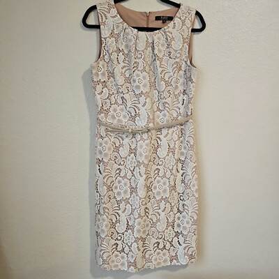 ALEX MARIE NINA SHEATH LACE DRESS WITH BELT SIZE 8 | eBay