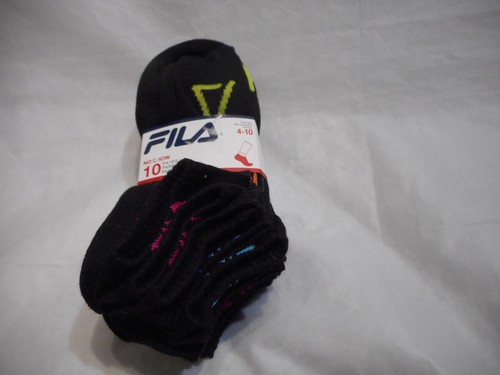 10 Pack Fila Women's Black Ankle SHOE SIZE 4-10 - Picture 2 of 9