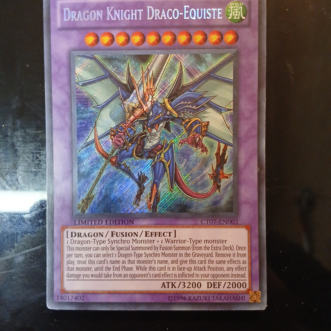 Dragon Knight Draco-Equisite Secret Rare Limited Edition CT07-EN003 New