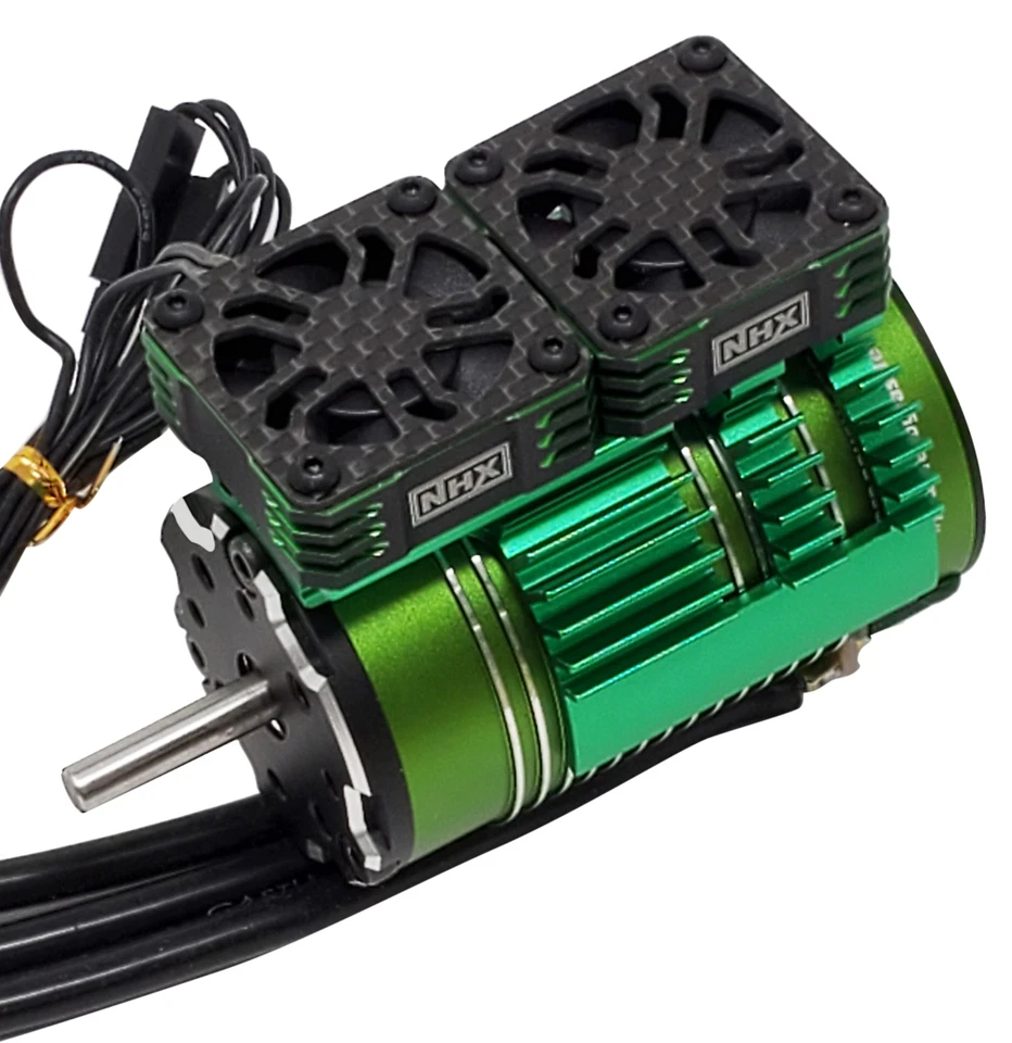 NHX RC 1/8 Twin Cyclone Alum HV Cooling Fan Cover 28000RPM Motor Heatsink Silver - Image 2 of 4