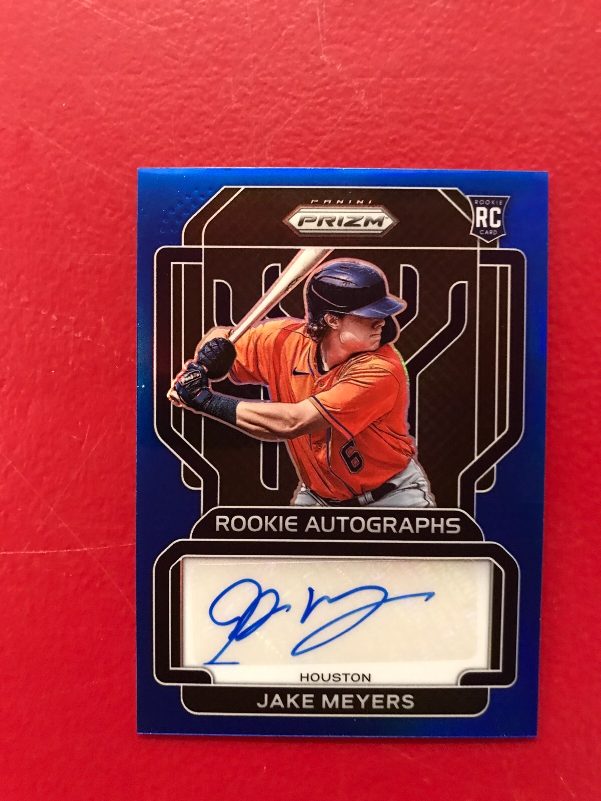 2022 Panini Prizm Jake Meyers Rookie Auto Blue Prizm Refractor /149 Astros