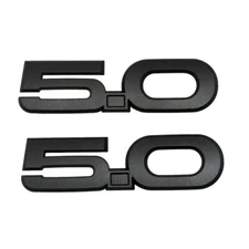 2Pc 2015-2020 5.0 Fender Emblem Nameplate Badge Matte Black  New M-1447-M50AB
