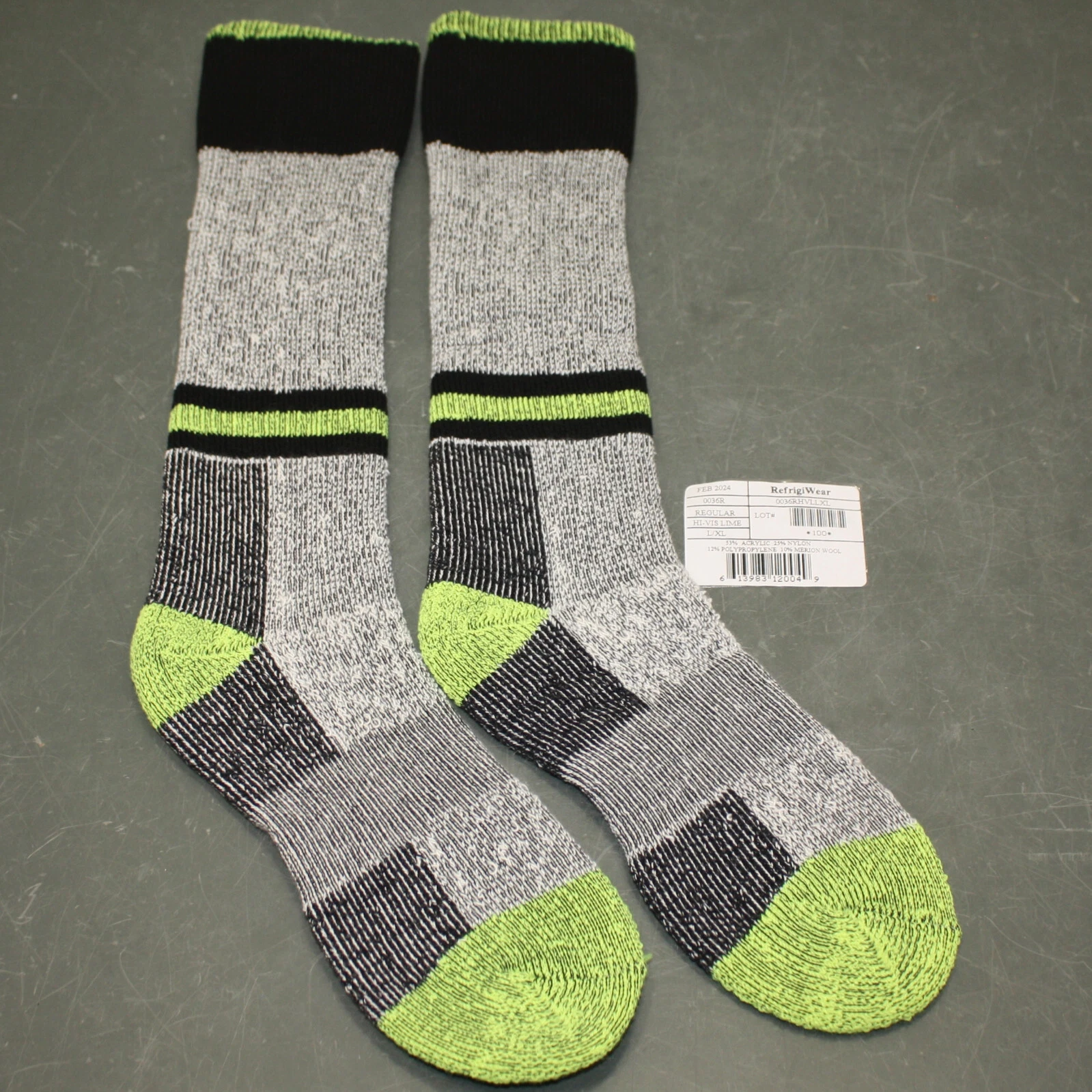 RefrigiWear 15" Super Socks 0036RHVLLXL, Men's XL, Knee Length, Cold Weather