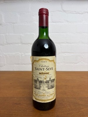 MEDOC 1992 Flasche Bordeaux France Wein Rarität Rotwein Chateau Saint-Seve 90er