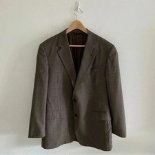Brooks Brothers 1818 Madison Plaid Mens 43R/38 Wool Blazer Brown