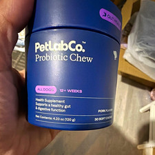 PetLab Co. Probiotic Chew Digestion Aid Soft Chews for Dogs, Pork, 30 Ct