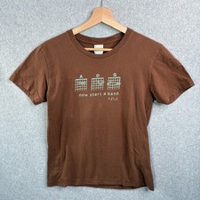 Paul Frank Now Start A Band Shirt XS Chocolate Brown The OC Adam Brody Y2K RARE