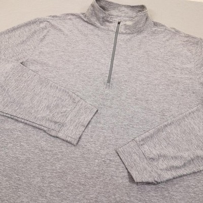 Straight Down 1/4 Zip Pullover Mens 2XL Gray Long Sleeve Golf Performance Active