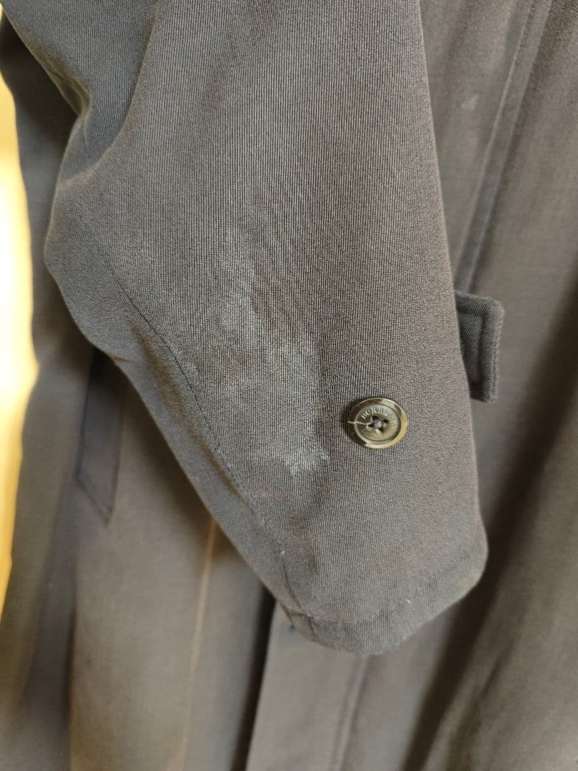 BURBERRY LONDON Men's Black Balenciaga Coat, Size L, Made in Japan thumbnail 14