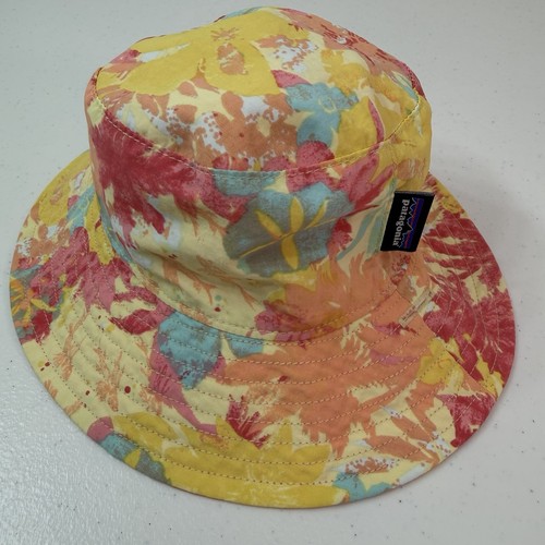 Patagonia Baby Sun Bucket Hat 3 Month Floral Multicolor Chin Strap Light Weight