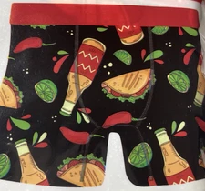 Taco Tuesdays Mens Boxer Briefs Sockopath Ironyte Tacos Cerveza Size Medium NEW